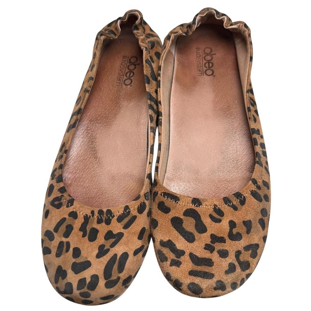 Abeo Leopard Print Ballet Flats in Brown and Black